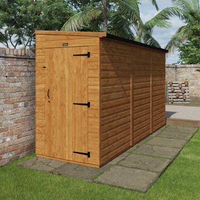 TigerFlex® Modular Buildings 12 ft. W x 4 ft. D Shiplap Pent Wooden Shed