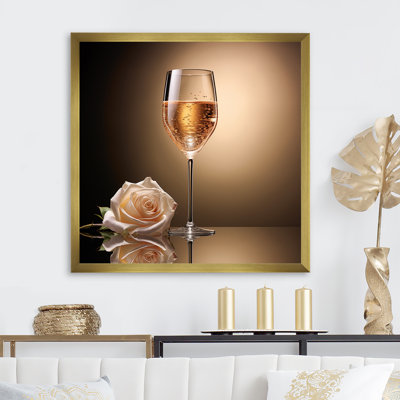 Rose And Cristals Clarity  - Wine & Champagne Canvas Prints
