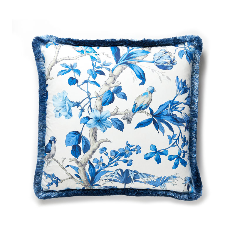 Porcelain Square Pillow Cover & Insert, Porcelain Blue