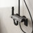 Black Shower System With LED Temperature Display & Rain Showerhead