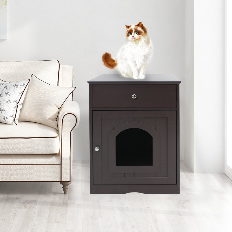 Table de chevet en bois, Brown