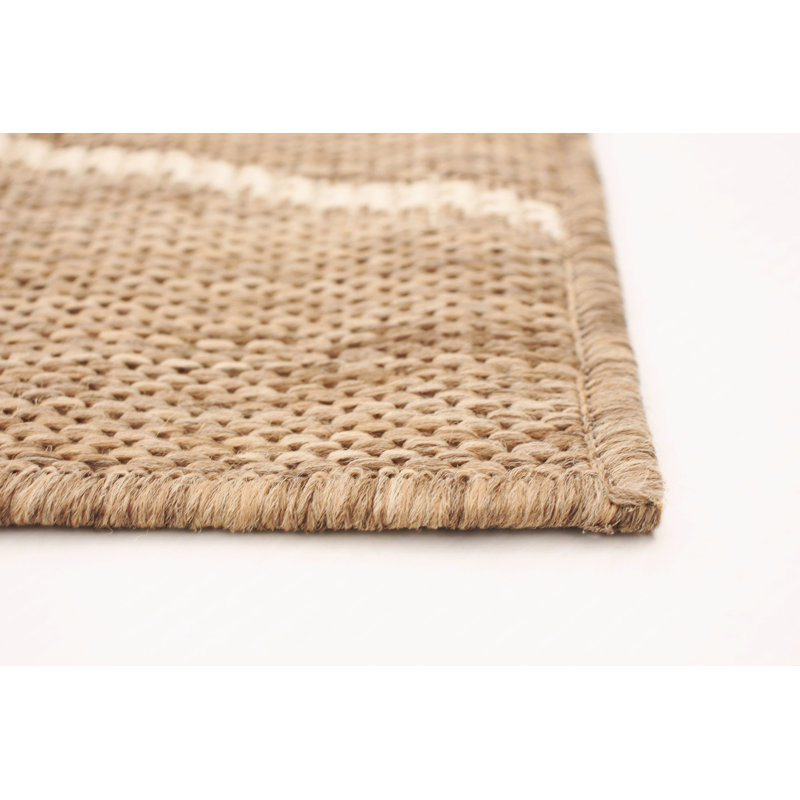 Tapis taupe / champagne Quamaine, Rectangle 5 pi 3 po x 7 pi 7 po