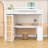 Dulcinea Kids Full Drawer Wood Loft Bed with Built-in Desk and Shelves-294511559-309249244
