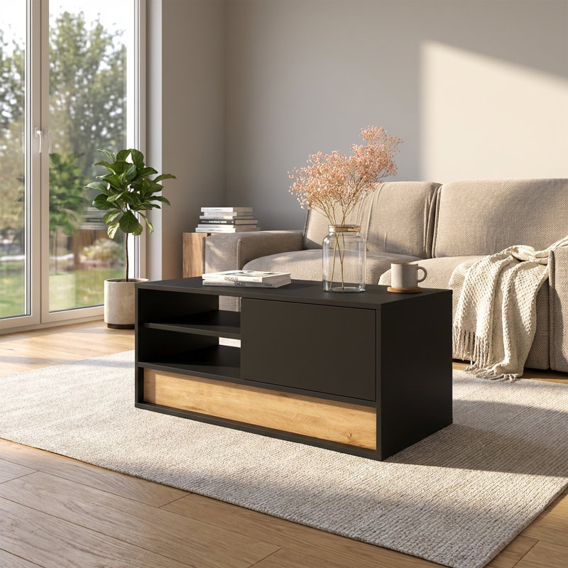 Table basse noire 39,4 "Vision, Noir