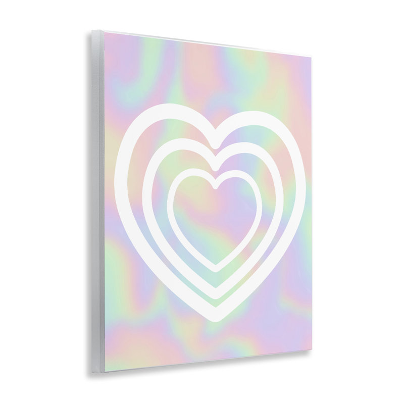 Art mural, motif pastel avec cœurs par Daphne Polselli