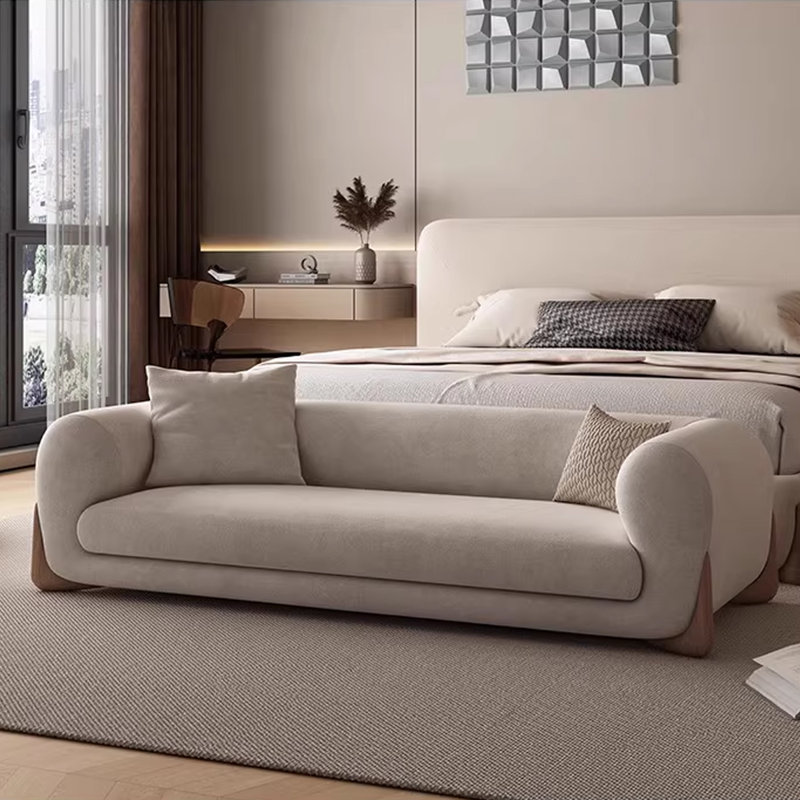 Banc rembourré, Beige