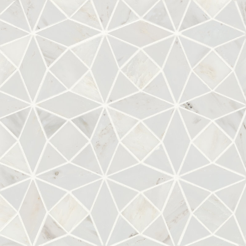 Monet Honed Marble Tile, Oriental White