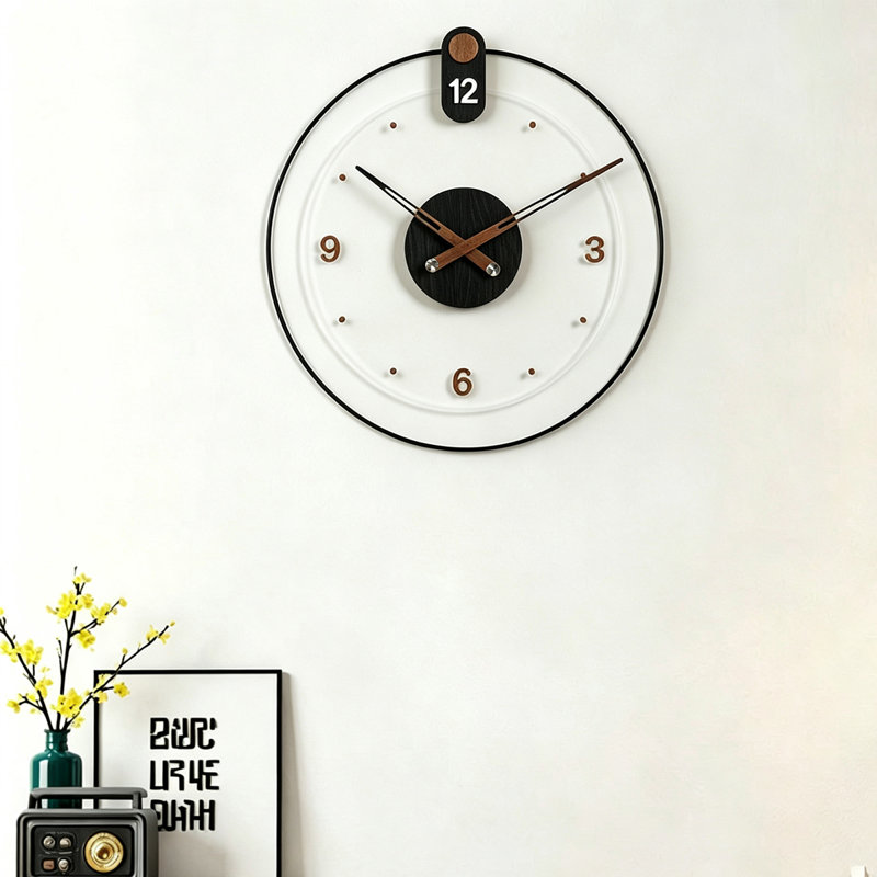 Horloges murales noires rondes, Black
