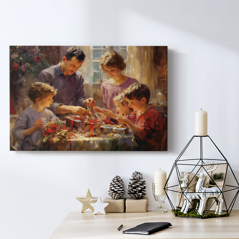 Christmas Holiday Arts - Toile tendue avec châssis XMA171253, H 40 po x l 60 po