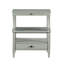 Table de chevet au fini bleu minuit avec tiroir de rangement gris antique-1132953135