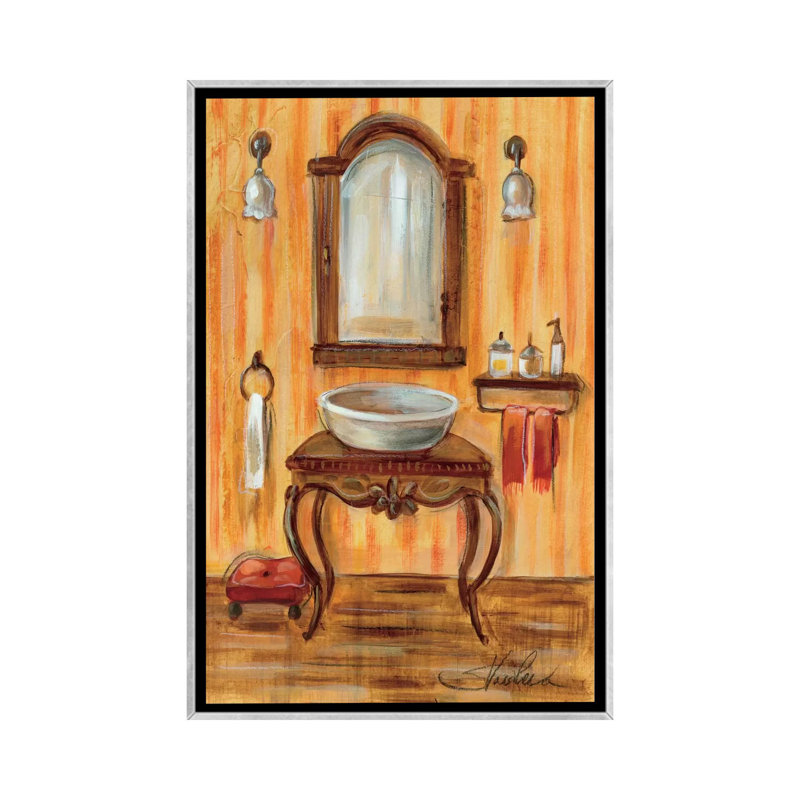 «Tuscan Bath II» par Silvia Vassileva, reproduction d'art, Toile tendue, Aucun mat, H 26 po x l 18 po x P 1,5 po