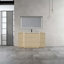 Meuble-lavabo autoportant de 60 pouces avec lavabo en céramique blanche et 2 petites armoires de rangement-1229994089-1229994095
