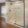 Cantour 32'' - 36'' W x 76'' H Pivot Frameless Shower Door with Clear Glass