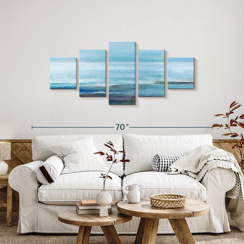 Calm Water Abstract, H 24 po x l 55 po