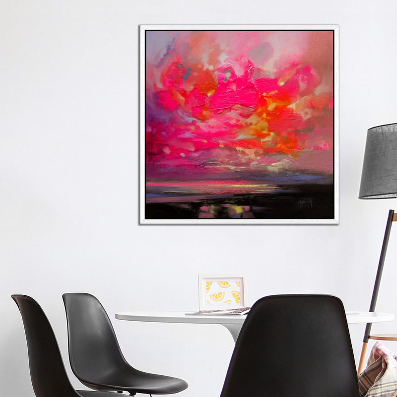 Magenta Plasma by Scott Naismith - Painting on Canvas, 93.98 cm H x 93.98 cm W, White Framed