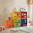 2-Tier Bookcase Storage Organizer, Wooden Open Storage Shelf for Bedroom, Nursery, Kids Room, Living Room, or Home Office - Orange-124322801