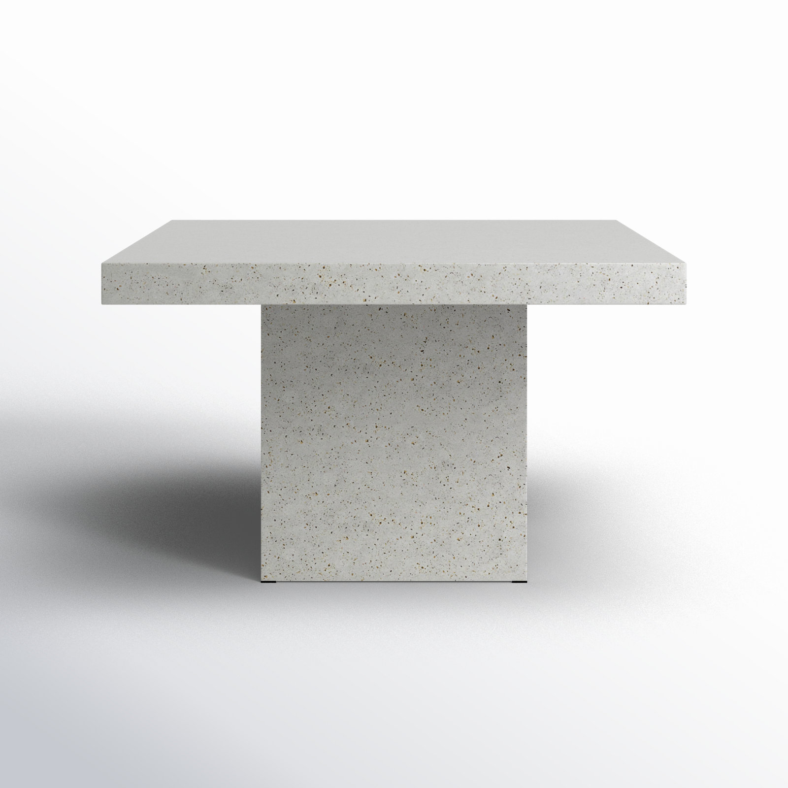 Kareen Bar & Counter Height Pedestal Dining Table, Bar Table (41.75" Height), Ivory Terrazzo