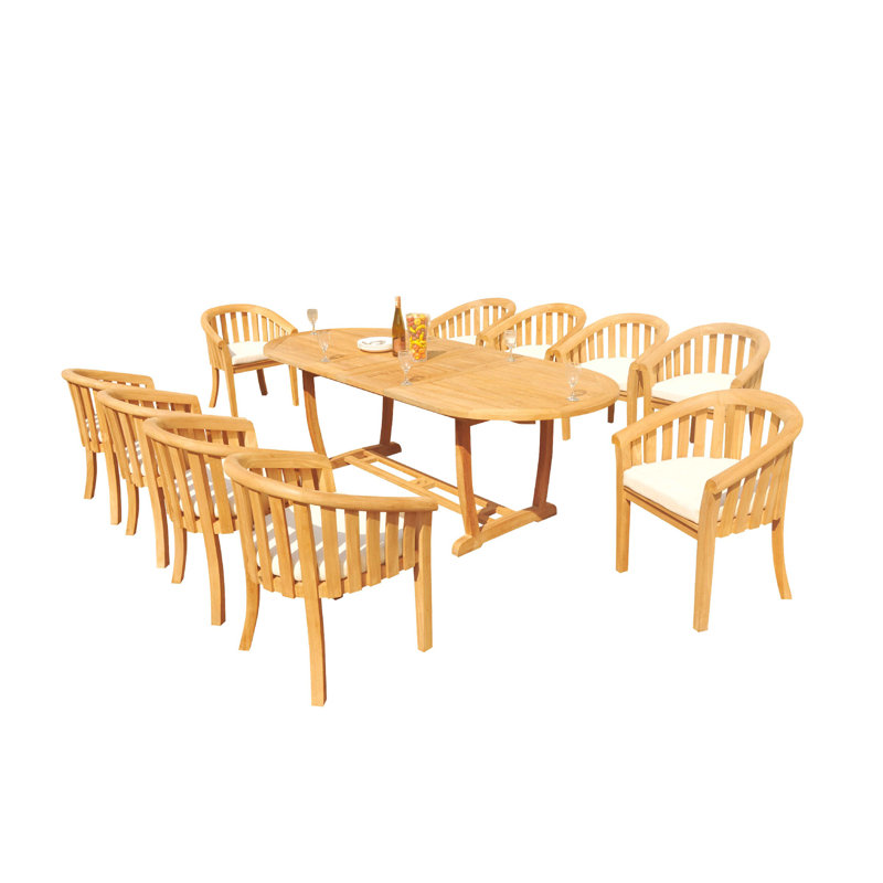 Ensemble de salle à manger ovale pour 105 personnes Cimberly, 10