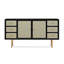 Buffet en bois massif et en rotin de style scandinave-1129432688-1129432694