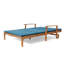 Chaise longue en bois - entièrement réglable, coussins à séchage rapide, pour chaise longue de terrasse réglable en couleur pour la détente au bord de la piscine