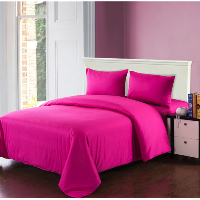 Modern & Contemporary Cotton Duvet Cover, Full, Pink