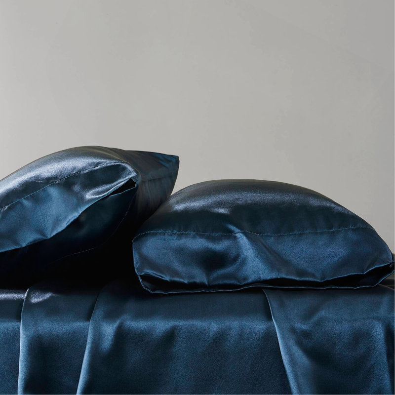 Ensemble de draps en satin de luxe, Couvre-lit double + 5 pièces supplémentaires
