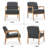 Tufted Linen Upholstered Armchair with Solid Wood Frame-1607014799