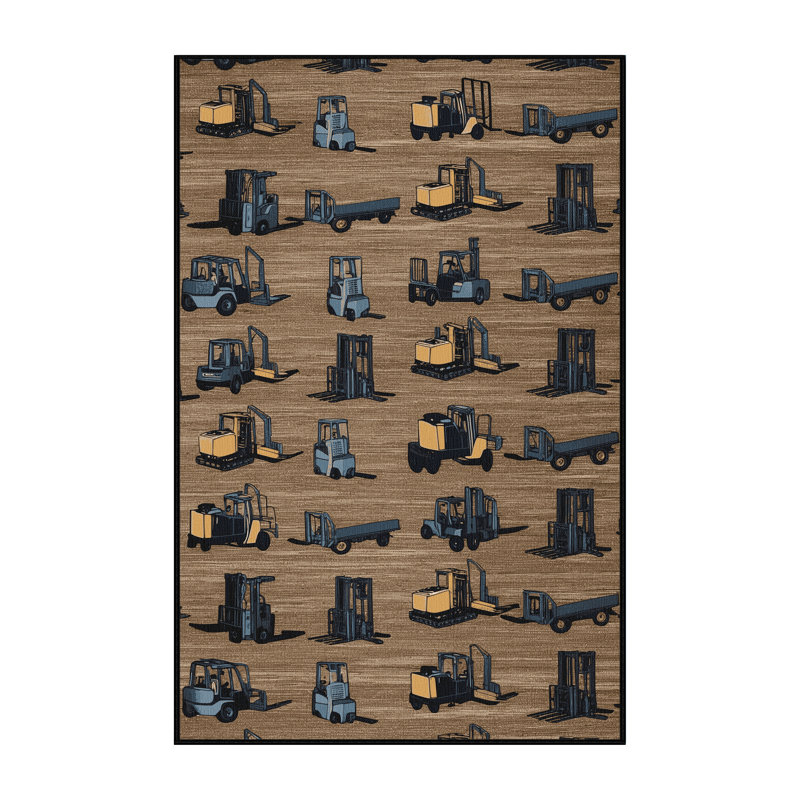 Tapis de transport brun lavable à la machine, Rectangulaire 2 pi x 3 pi
