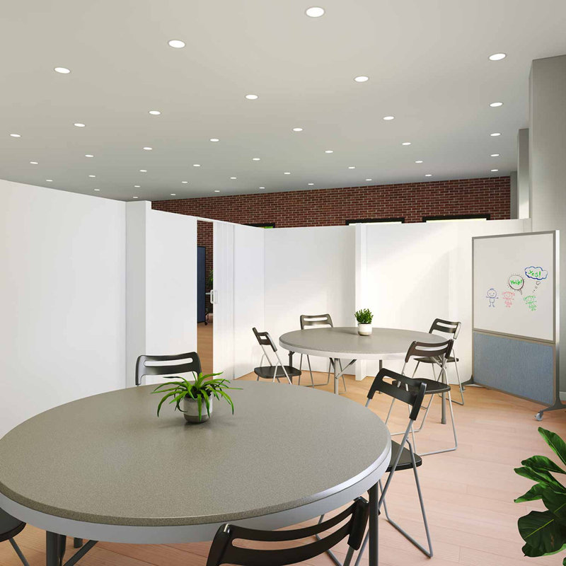 Ensemble mural modulaire de 7 pi de hauteur Everpanel - Bordure blanche, Blanc, 144"