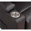 Fauteuil inclinable électrique avec 2 porte-gobelets | Noyer brun | Similicuir
