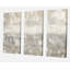 «Gray Abstract Watercolor», ensemble de 3 impressions sur toile tendue-40997101