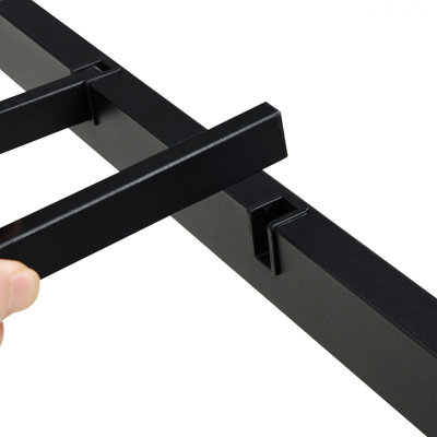 Metal Bed Frame with Reinforced Steel Slats for Stability, Contemporary Bed Frame for Home