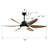 54 Inch Indoor Ceiling Fan With Dimmable Led Light ABS Blades Remote Control Reversible DC Motor For Living Room