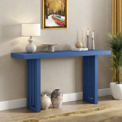 Console Console unique avec pieds à motifs géométriques