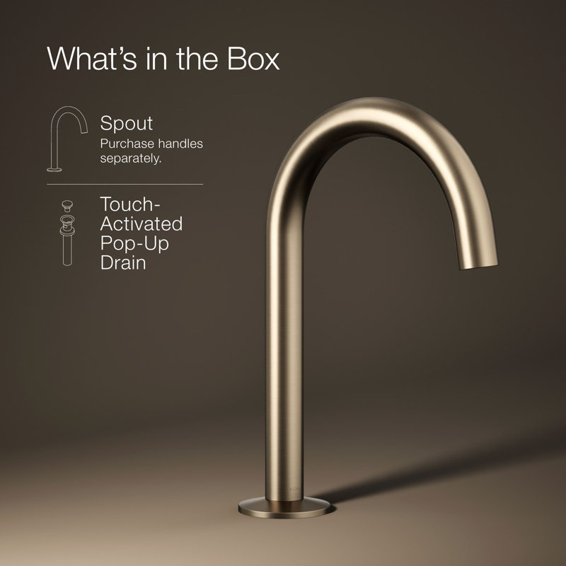 Components Bathroom Sink Faucet Spout With Tube Design 1.2 GPM, Bronze