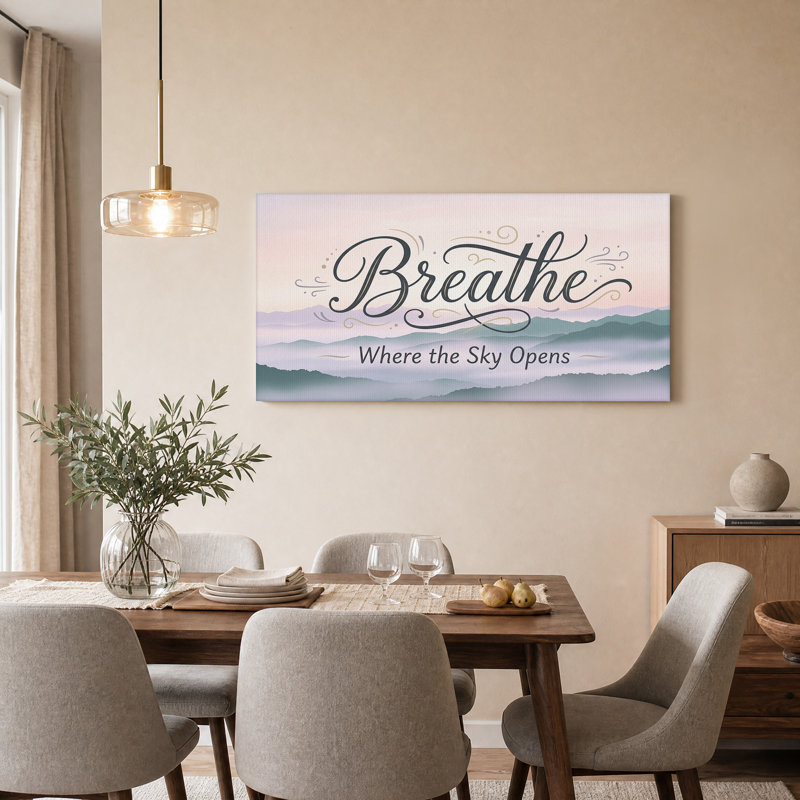 Art mural sur toile Breathe, L 40 po x H 20 po
