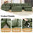 137.7" Corduroy Sectional Corner Sofa 7 Piece Oversized Modular Deep Seat Cloud Couch With Upholstered Movable Ottoman-502846322-502467050