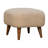 Solid Wood Boucle Cream Square Footstool