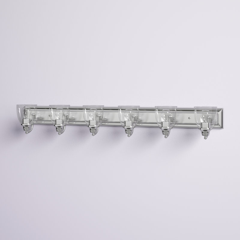 Éclairage pour meuble-lavabo à intensité variable 6 lumières Shubhika, Chrome poli