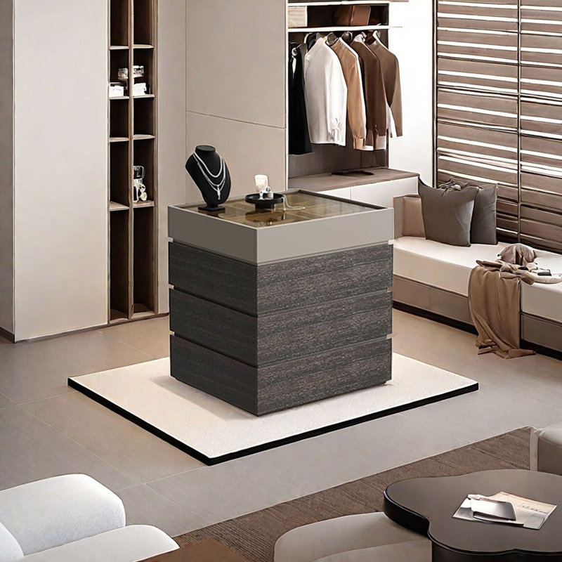 Simple Jewelry Storage Dresser Drawers Cabinet, Tan/Khaki