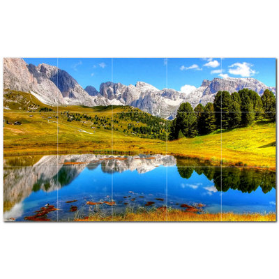 Lakes Photo 12'' x 12'' Satin Ceramic Decorative Mural -  Picture-Tiles.com, PT500806-53XL