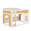 Lit superposé double au-dessus de double avec tablettes, fenêtre et portes-61451392