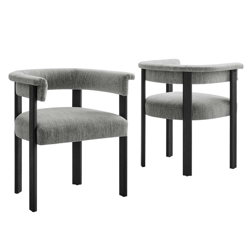Modway Imogen Fabric Low Back Armchair, Gray