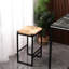 Ensemble de 2 tabourets de bar en jacinthe d'eau - Structure en métal, assise tissée - Polyvalents pour appartement et bureau - Sans dossier - Fixation par vis - Hauteur : 63,5 cm (25 po) - Charge maximale : 100 kg (220 lb)