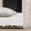 Tapis gris / ivoire en laine / polyester touffeté à la main Jardin-95854148