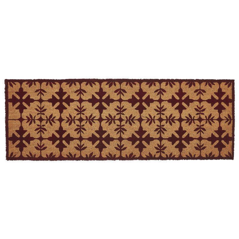 Durango Burgundy Coir Rug Rect, 17" W x 48" L
