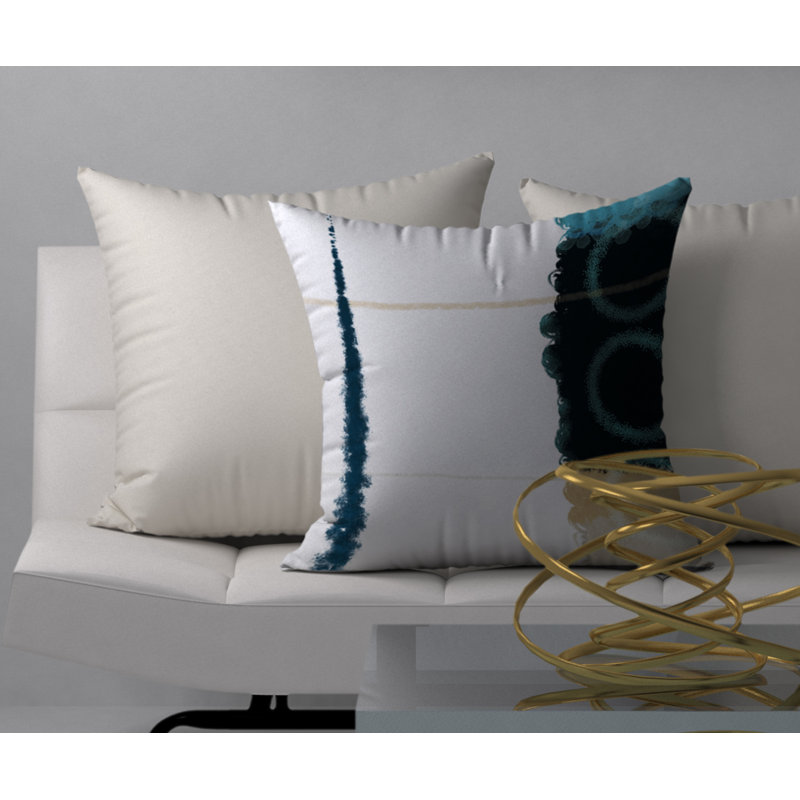 Abstract Reversible Throw Pillow, 24"x24"