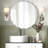 Scalloped Round Metal Wall Mirror-853776020-853776008