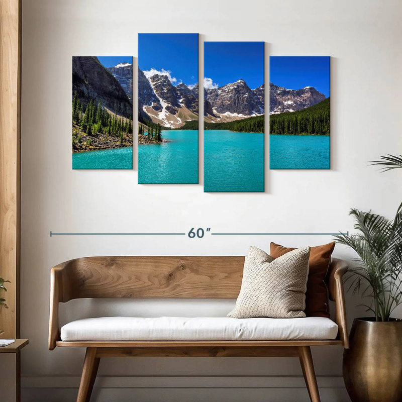 Alvord turquoise, lac Moraine, H 32 po x l 52 po