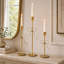 Ensemble de 3 porte-bougies Gold Bow
